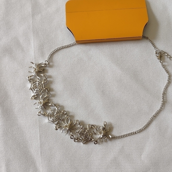 Halloween Spiders and Webs Necklace - Picture 3 of 5